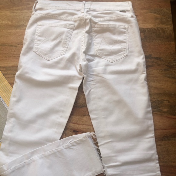 Mother skinny white denim Looker Ankle Fray - Picture 7 of 7